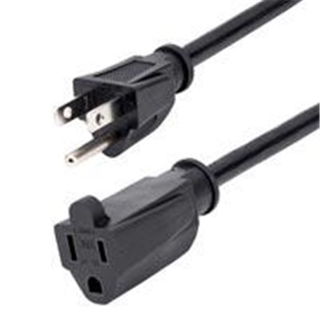 PAC10120 CABLE DE 6M DE EXTENSION DE ALIMENTACION - NEMA 5-15R A NEMA 5-15P - 13A 125V, 16AWG - CABLE DE EXTENSION DE CORRIENTE 