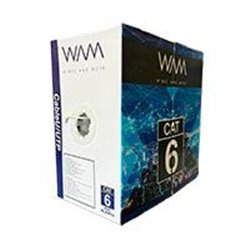 CAT6-PVC-BLANCO BOBINA DE CABLE WAM CAT6 UTP PVC 100% COBRE 23 AWG 305 MTS COLOR BLANCO