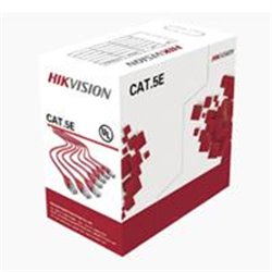 DS-1LN5E-SW BOBINA DE CABLE UTP HIKVISION DS-1LN5E-SW 305 METROS / CAT5E 24 AWG / COLOR BLANCO / PVC CM / USO EN INTERIOR / 100 