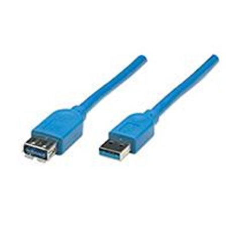 322447 CABLE USB,MANHATTAN,322447, V3.2 EXT. TIPO A  3.0M AZUL, 5 G