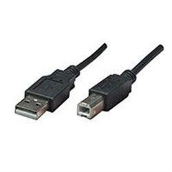 374507 CABLE USB,MANHATTAN,374507, V2.0 A-B  0.5M, NEGRO