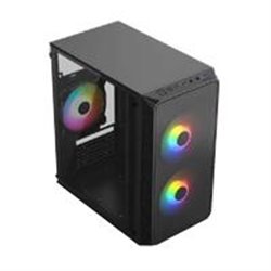 AC-939225 GABINETE ACTECK DOOM PRO CRYSTAL GI730C / MINI TORRE / MINI ITX, MICRO ATX / FUENTE 600W INCLUIDA / PANEL CRISTAL TEMP