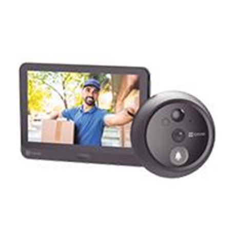 CS-HP4 VIDEOPORTERO CON MIRILLA Y PANTALLA WI-FI DE BATERIA RECARGABLE / PARA INSTALARSE EN PUERTA / CAMARA 1080P / AUDIO DE DOS