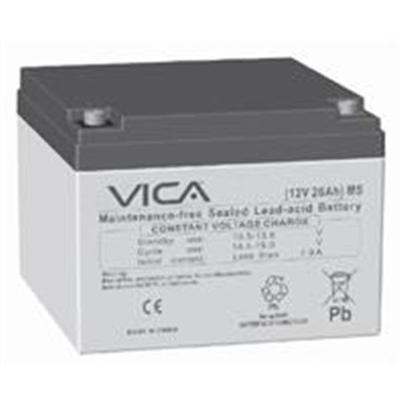 VICA 12V-26AH BATERIA DE REEMPLAZO VICA 12V 26AH, GENERICA PARA EL 80 DE LOS NO BREAK DE OTRAS MARCAS
