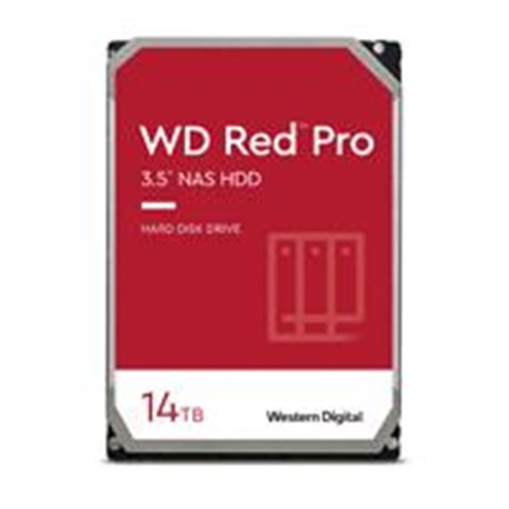 WD142KFGX DISCO DURO INTERNO WD RED PRO 14TB 3.5 ESCRITORIO SATA3 6GB/S 512MB 7200RPM 24X7 HOTPLUG NAS 1-24 BAHIAS WD142KFGX