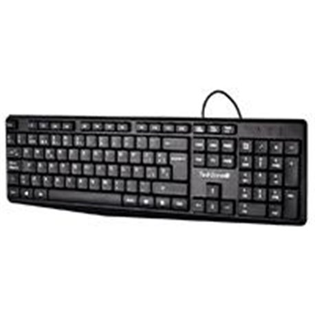 TZACTCA04 TECLADO TECHZONE TZACTCA04 ALAMBRICO STANDARD USB ERGONOMICO NEGRO