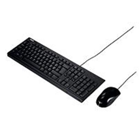 U2000 KEYBOARD+MOUSE/BK/SP KIT ASUS U2000, TECLADO Y MOUSE ALAMBRICO USB, CABLE 1.5M, 105 TECLAS, 1000 DPI, COLOR NEGRO