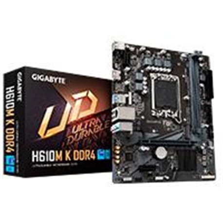 H610M K DDR4 MB GIGABYTE H610M K INTEL S-1700 14VA GEN/2XDDR4 3200MHZ/PCIE 4.0 X 16/HDMI/2XUSB 3.2/M.2/MICRO ATX/GAMA BASICA