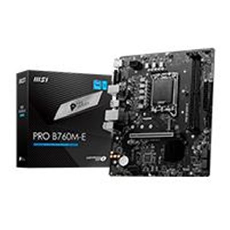 PRO B760M-E MB MSI B760 INTEL S-1700 14A/13A/12A GEN/4X DDR5 4800/1XDP/HDMI/M.2/4X USB3.2/USB-C/ATX/GAMA MEDIA/RGB