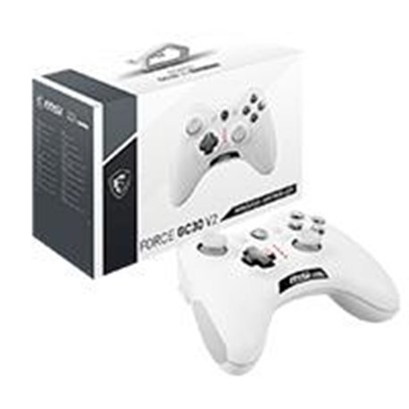 FORCE GC30 V2 WHITE GAME PAD FORCE GC30 V2 WHITE MSI USB/WINDOWS/ANROID 4.1/VIBRACION 8 HORAS DE JUEGO
