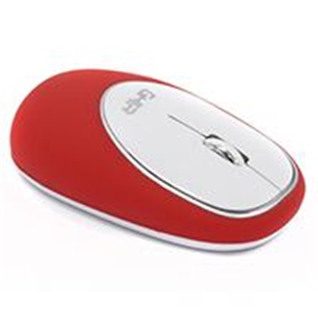 GT100RB MOUSE ERGONOMICO GHIA / GT100NN / INALAMBRICO / RECEPTOR USB / 2 BOTONES / SCROLL / 1000 DPI / MEMORY FOAM / ROJO CON BL