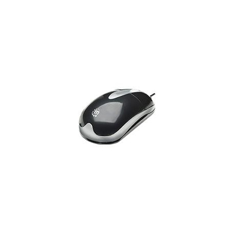 177016 MOUSE OPTICO, MANHATTAN, 177016, USB NEGRO/PLATA
