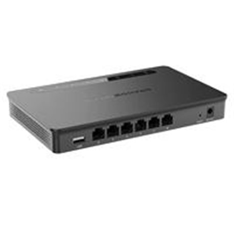 GWN7001 ROUTER GRANDSTREAM GWN7001/ GIGABIT VPN BALANCEADOR DE CARGAS 30,000 SESIONES NAT 6 PUERTOS 10/100/1000 MBPS WAN/LAN COM