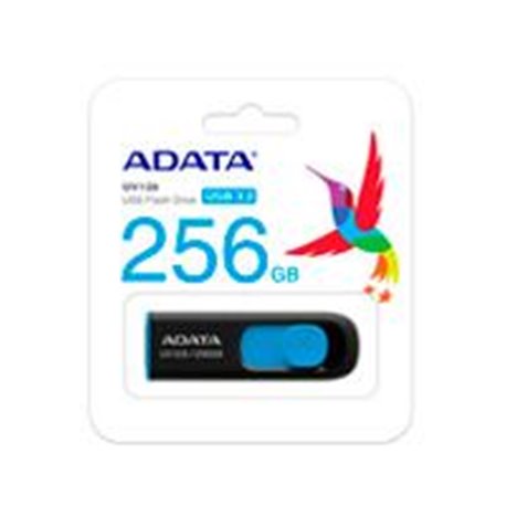 AUV128-256G-RBE MEMORIA ADATA 256GB USB 3.2 UV128 RETRACTIL NEGRO AZUL (AUV128-256G-RBE)