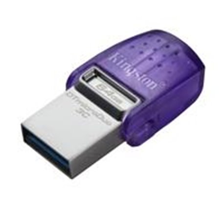 DTDUO3CG3/64GB MEMORIA FLASH USB KINGSTON DATA TRAVELER MICRODUO 64GB 3C TYPE A-C (DTDUO3CG3/64GB)