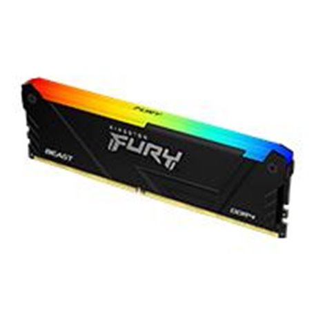KF432C16BB2A/8 MEMORIA RAM KINGSTON DIMM DDR4 8GB 3200MT/S FURY BEAST BLACK XMP RGB CL16 288PIN 1.35V C/DISIPADOR DE CALOR P/PC/