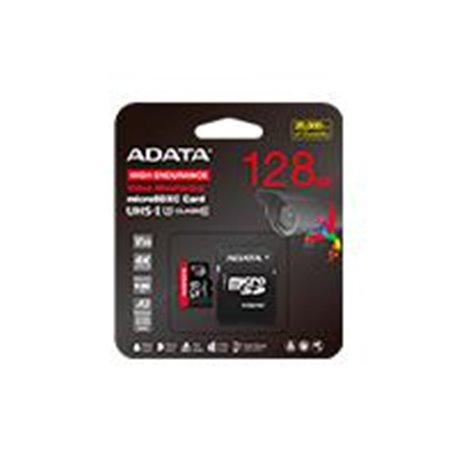 AUSDX128GUI3V30SHA2-RA1 MEMORIA ADATA MICRO SDXC/SDHC 128GB UHS-I VIDEOVIGILANCIA 24/7 100MB/85MB 4K CLASE 10 U3 V30 A2 C/ADAPTA