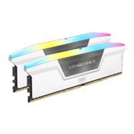 CMH64GX5M2B5200C40W MEMORIA RAM CORSAIR DDR5 UDIMM  VENGEANCE RGB  64GB (2 X 32GB) 5200 MHZ C40  WHITE
