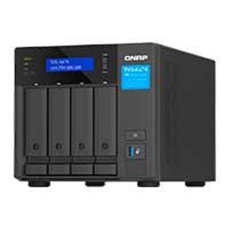 TVS-H474-PT-8G-US NAS QNAP H474-PT-8G / 4 BAHIAS / TORRE / INTEL PENTIUM 2NUCLEOS 3.7GHZ / 8GB RAM DDR4 / M.2 2280(2) / LAN 2,5G