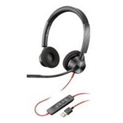 8X220AA DIADEMA HP POLY 8X220AA BLACKWIRE C3320/ ALAMBRICA BINAURAL USB-A CON CANCELACION DE RUIDO Y MICROFONO CONTROL EN EL CAB