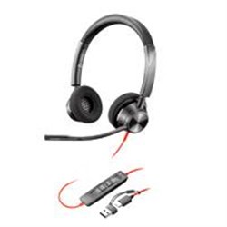 8X215AA DIADEMA HP POLY 8X215AA BLACKWIRE C3310/ ALAMBRICA MONOAURAL USB-A USB-C REDUCCION DE RUIDO CON MICROFONO CONTROL EN EL 