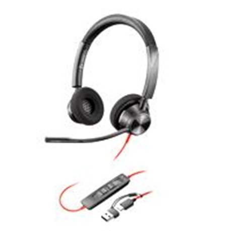 8X215AA DIADEMA HP POLY 8X215AA BLACKWIRE C3310/ ALAMBRICA MONOAURAL USB-A USB-C REDUCCION DE RUIDO CON MICROFONO CONTROL EN EL 