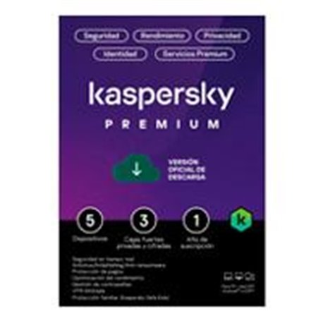 TMKS-461 ESD KASPERSKY PREMIUM (TOTAL SECURITY) / 5 DISPOSITIVOS / 3 CUENTAS KPM / 1 AÑO
