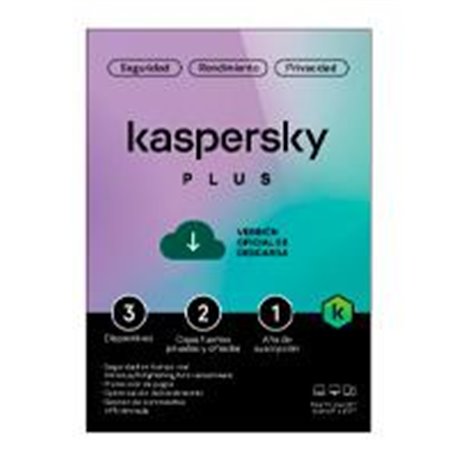 TMKS-456 ESD KASPERSKY PLUS (INTERNET SECURITY) / 3 DISPOSITIVOS / 2 CUENTAS KPM / 1 AÑO