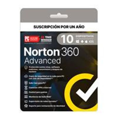 21443260 NORTON 360 ADVANCED / 10 DISPOSITIVOS  / 1 AÑO (CAJA)