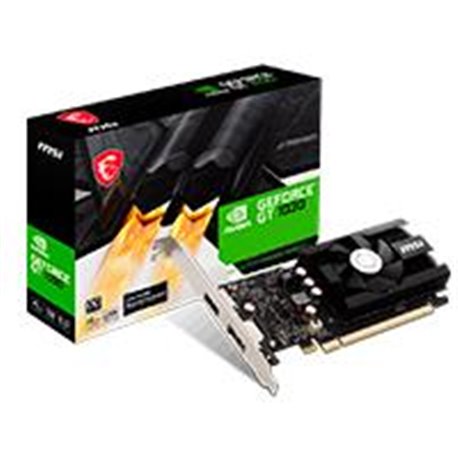 GEFORCE GT 1030 4GD4 LP OC TARJETA DE VIDEO MSI NVIDIA GT 1030 /X16 3.0/GDDR4/4 GB /1X DP 1.4/HDMI 2.0B/BAJO PERFIL /GAMA BASICA
