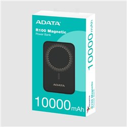 PR100-12BK Cargador ADATA Power Bank 10000mAh negro magnetico (carga inalambrica) R100 PR100-12BK