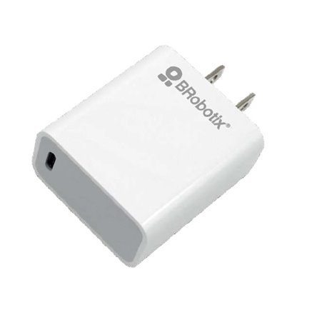 6006610 Cargador Brobotix 20W carga rapida USB-TIPO C V3.0 color Blanco