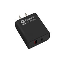 6006658 Cargador Brobotix carga rapida dual USB tipo A y un puerto color Negro