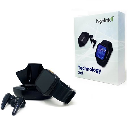 TECHNOLOGY SET Bundle 2 articulos HighLink Technology Set 1x Audífonos inalámbricos Sting Ray y 1x Reloj inteligente RELOJ SW