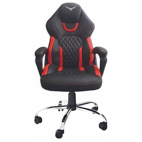 NA-0913 Silla gamer Naceb tank ngo/rojo piel sint/vinil altura y respaldo ajustable