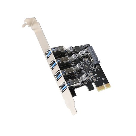 XM-PEX-U304 Tarjeta PCI Express X-Media XM-PEX-U304 con 4 puertos USB 3.0 transferencia de hasta 5Gbps por puerto Chipset VIA VL