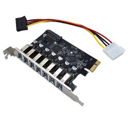 XM-PEX-U307 Tarjeta PCI Express X-Media XM-PEX-U307 con 7 puertos USB 3.0 transferencia de hasta 5Gbps por puerto
