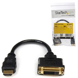 HDDVIMF8IN ADAPTADOR DE 20CM HDMI A DVI - DVI-D HEMBRA - HDMI MACHO - CABLE CONVERTIDOR DE VIDEO STARTECH HDDVIMF8IN