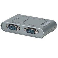 151047 Convertidor Manhattan USB a Serial DB9M 4 Puertos