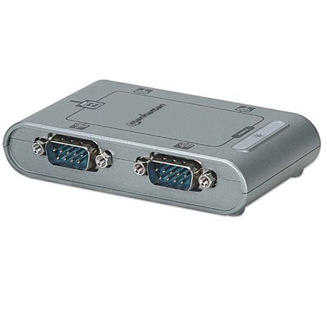 151047 Convertidor Manhattan USB a Serial DB9M 4 Puertos