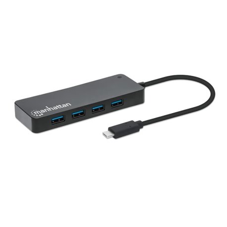 168410 Hub USB Manhattan USB C con 7 Puertos USB A 5Gbps negro