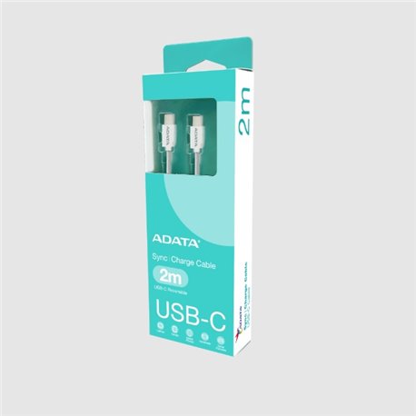 CACC-200PN-WH Cable ADATA USB C a USB C 2m blanco CACC-200PN-WH