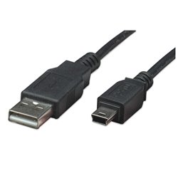 322638 Cable Manhattan USB A a Mini USB B 1m Negro