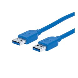 354295 Cable Manhattan USB A 3.0 SuperVelocidad 1.8m Azul