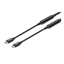 355964 Cable Manhattan dispositivo activo USB C 3.2 M-M Gen 2 3m Negro