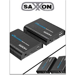 LKV373KVM KIT EXTENSOR SAXXON HDMI KVM 120M VIA CAT5E/CAT6 SOBRE IP/ PUNTO A PUNTO/ RESOLUCION 1080P/ 30 HZ / 2 PUERTOS USB 2.0 