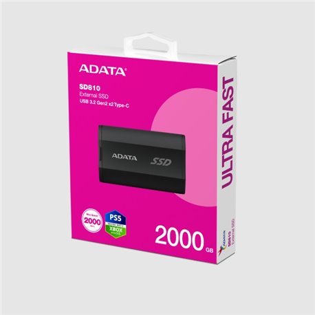 SD810-2000G-CBK SSD externo Adata 2TB SD810 USB C 3.2 negro