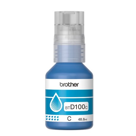 BTD100C Tinta Brother BTD100C cian bote para Inkbenefit tank T230 T530DW T723DW T930DW (5 000 paginas)