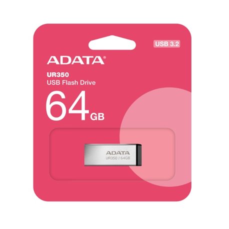UR350-64G-RSR/BK Memoria Adata 64GB USB UR350 3.2 metal negro resistente agua golpes polvo