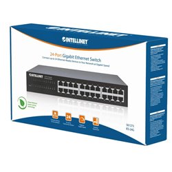 561273 Switch Intellinet 24 Puertos Gigabit Ethernet RJ45 10/ 100/ 1000 Mbps montaje en rack de 19